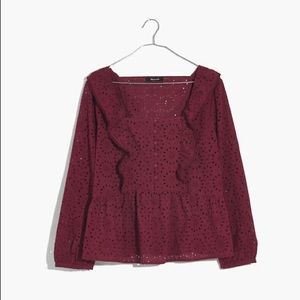 eyelet Pom Pom top